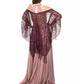 INC International Concepts Women's Floral Lurex Mesh Topper Purple Size Regular