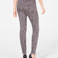 Rewash Juniors' Stevie Ripped Printed Skinny Jeans Gray Size 5