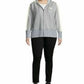 Champion Women's Heritage Herringbone Zip Hoodie Gray Size Extra Large