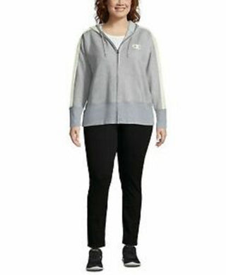 Champion Women's Heritage Herringbone Zip Hoodie Gray Size Extra Large