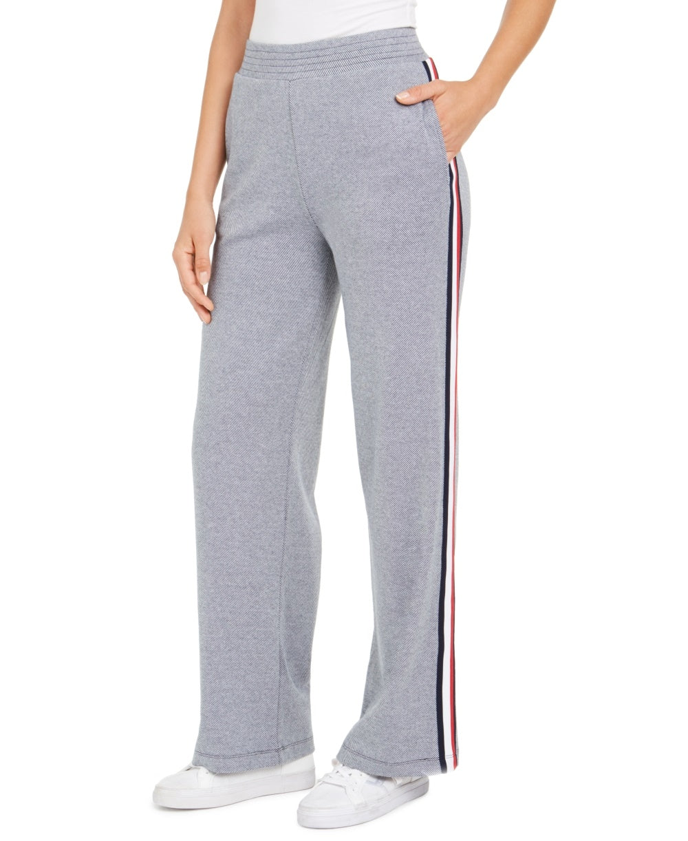 Tommy Hilfiger Women's Sport Side Stripe Sweatpants Blue Size Large