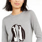Tommy Hilfiger Women's Penguin Sweater Gray Size Extra Small