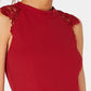 Speechless Women's Sleeveless Jewel Neck Short Fit Flare Party Dress Red Size Large