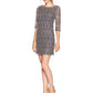 Jessica Howard Women's Petite Lace Shift Dress Charcoal Size 6P