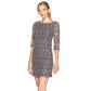 Jessica Howard Women's Petite Lace Shift Dress Charcoal Size 6P