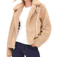 Levi's Women's All Over Sherpa Motorcycle Jacket Beige Size Large