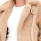 Levi's Women's All Over Sherpa Motorcycle Jacket Beige Size Large