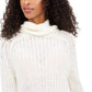 Planet Gold Women's Knitted Printed Long Sleeve Cowl Neck T-Shirt Sweater Beige Size X-Large