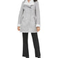 Calvin Klein Women's Faux-Shearling Coat Silver Size Medium