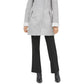 Calvin Klein Women's Faux-Shearling Coat Silver Size Medium