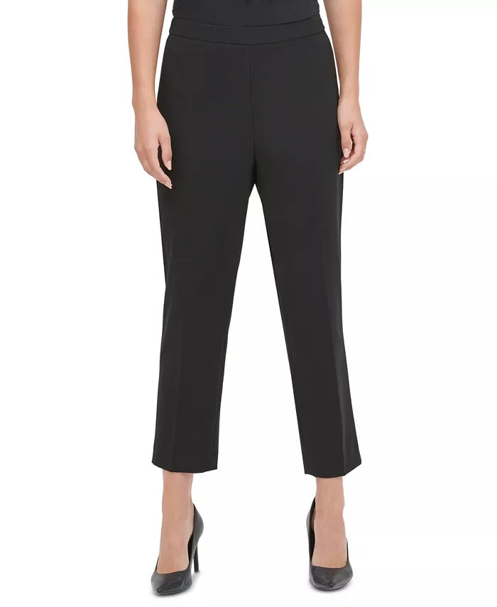 Calvin Klein Women's Pull On Straight Leg Pants Black Size Medium