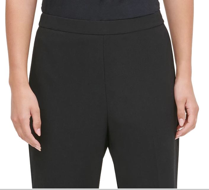Calvin Klein Women's Pull On Straight Leg Pants Black Size Medium