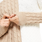 Calvin Klein Women's Mixed-Stitch Colorblocked Cowlneck Sweater White Size Large