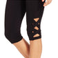 Material Girl Junior's Active Capri Leggings Black Size Large