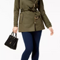 Michael Kors Women's Belted Trench Coat Green Size Large