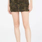 Tinseltown Juniors' Printed-Denim Mini Skirt Dark Green Size 11