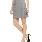 Calvin Klein Women's X-Fit Slim Fit Plaid Faux Wrap Skirt Charcoal Size 2