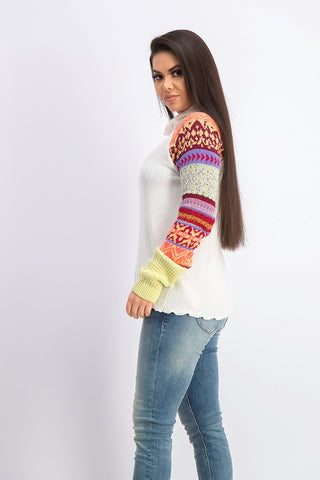 Free People Women's Prism Sweater Ivory White Size Small