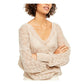Free People Women's Say Hello Open Knit Sweater Taupe Size Medium
