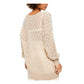 Free People Women's Say Hello Open Knit Sweater Taupe Size Medium