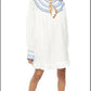 Free People Women's Erin Mini Embroidered Brown Neutral Boho Dress  Natural Size Small