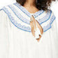 Free People Women's Erin Mini Embroidered Brown Neutral Boho Dress  Natural Size Small