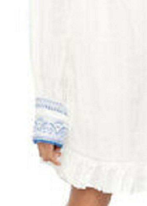 Free People Women's Erin Mini Embroidered Brown Neutral Boho Dress  Natural Size Small