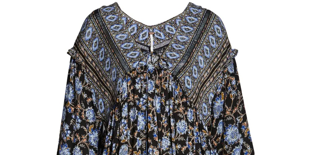 Free PeopleWomen's Moonlight Dance Printed Black Size Medium