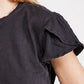 Free People Women's Latte Tee Black Size Large