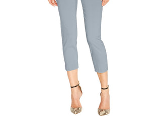 Alfani Women's Tummy-Control Pull-On Capri Pants Gray Size 12
