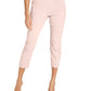 Alfani Women's Petite Tummy-Control Pull-On Capri Pants Pink Size 12P