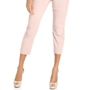 Alfani Women's Petite Tummy-Control Pull-On Capri Pants Pink Size 12P