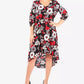 NY Collection Women's Printed HighLow Dress Black Size Petite Small