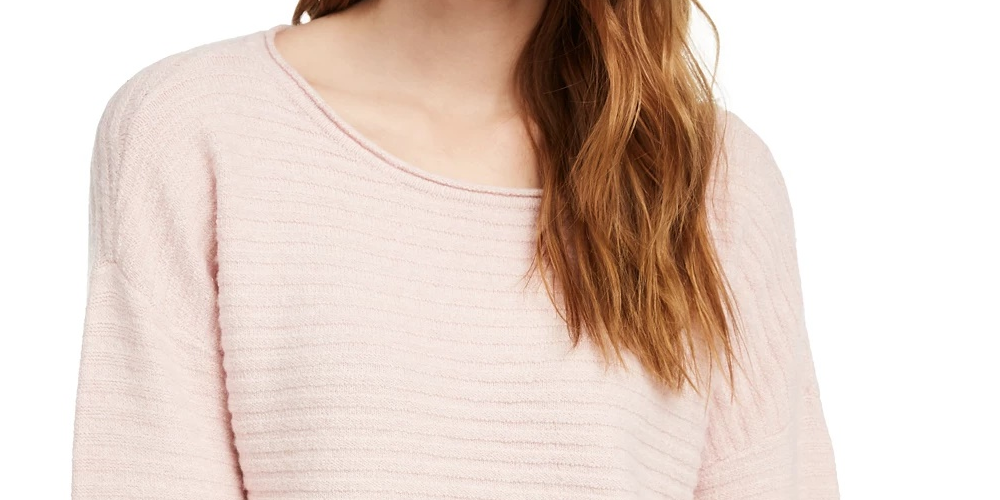 Pink Rose Juniors' Ribbed Sweater Pink Size Small