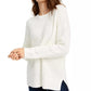 Pink Rose Junior's Chenille Sweater White Size Large