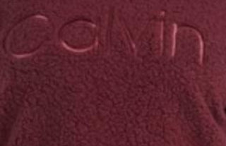 Calvin Klein Women's Performance Plus Size Embroidered Sherpa Sweatshirt Red Size 3X