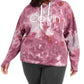 Calvin Klein Performance Women's Plus Tie Dyed Active Hoodie Red Size 1X
