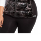 Calvin Klein Women's Performance Plus Size Printed Puffer Vest Black Size 1X