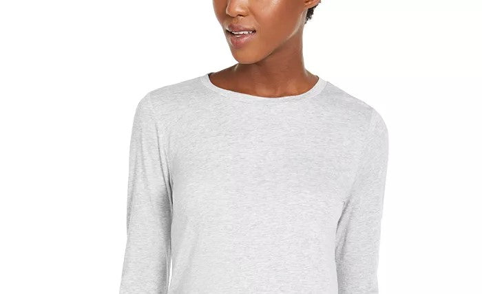 Michael Kors Women's Embellished Bell Sleeve Top Grey Size Petite Small