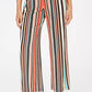 NY Collection Women's Striped Culotte Pants Black Petite XL