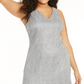 Sequin Hearts Women's Trendy Glitter Knit Mermaid Gown Silver Size 24