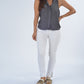Get.Primped  Women's Rory Button Down Tank Silver Size Small