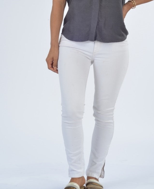 Get.Primped  Women's Rory Button Down Tank Silver Size Small