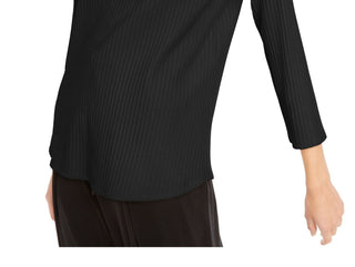 Eileen Fisher Women's Long Sleeve Scoop Neck Top Black Size Petite Small