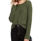 Crave Fame Juniors' Ribbed Cropped Sweater Green Size Small