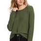 Crave Fame Juniors' Ribbed Cropped Sweater Green Size Small