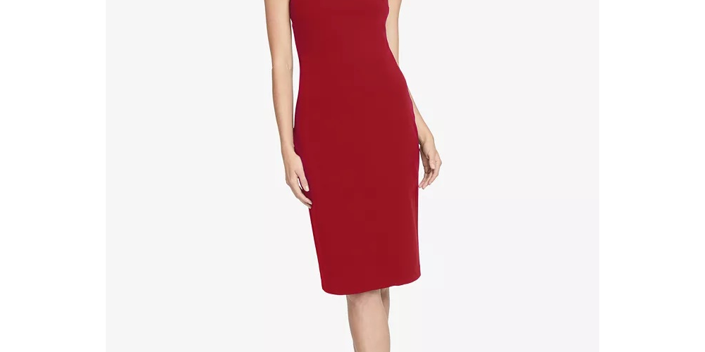 Rachel Roy Women's Halter Sheath Dress Red Size Small