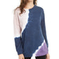 Ultra Flirt Juniors' Tie-Dye Tunic Sweatshirt Dark Blue Size X-Small