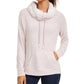 Ultra Flirt Juniors' Sherpa Lined Funnel Neck Sweatshirt Purple Size Extra Large