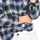 Ultra Flirt Juniors' Plaid Flannel Shirt Blue Size Medium